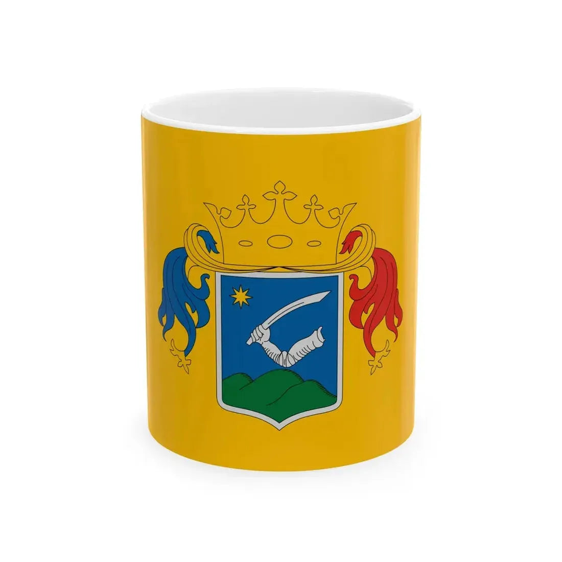 Flag of Nyaregyhaza (Hungary) White Coffee Mug 11oz - Go Mug Yourself