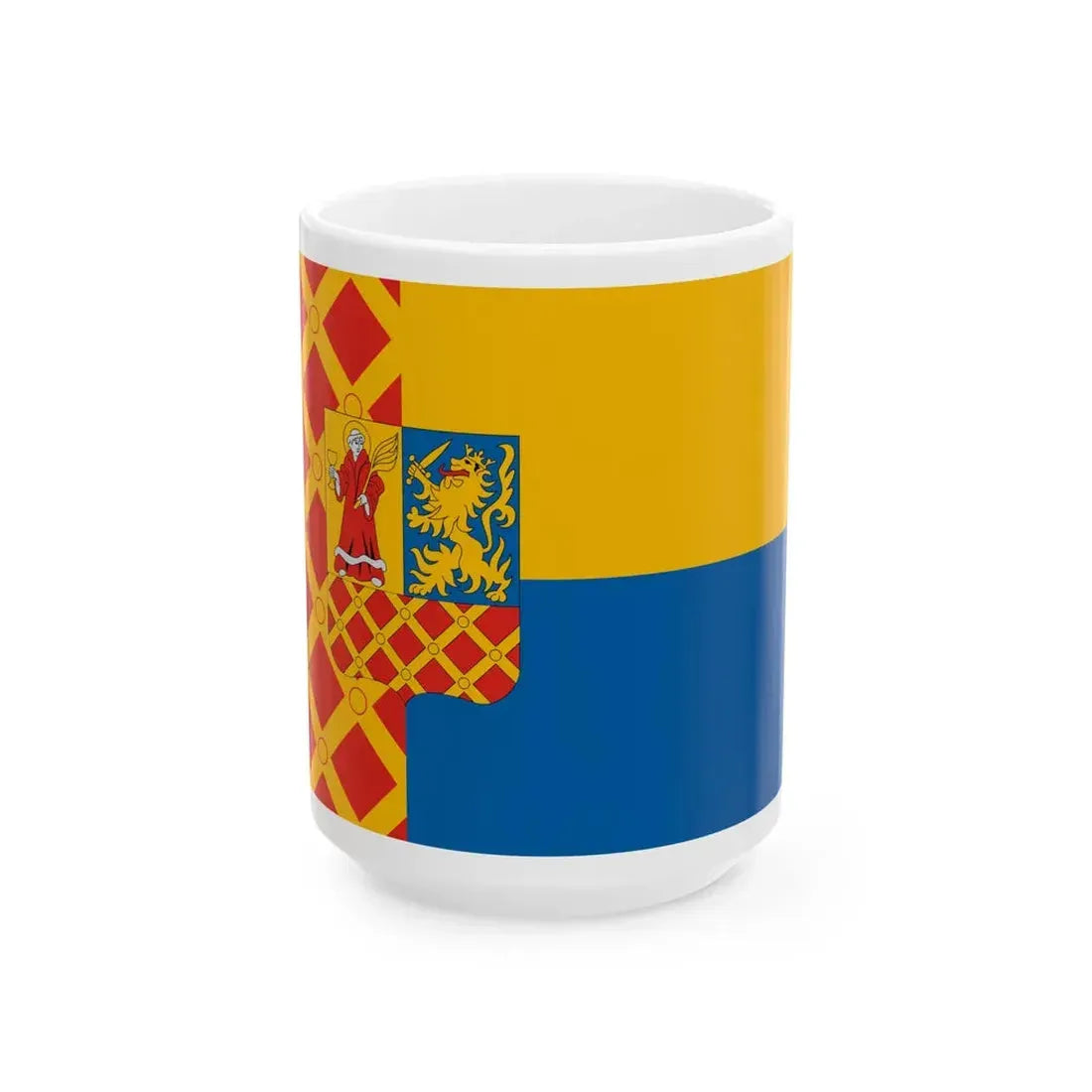Flag of Nyarlorinc ceremonial (Hungary) White Coffee Mug 15oz - Go Mug Yourself