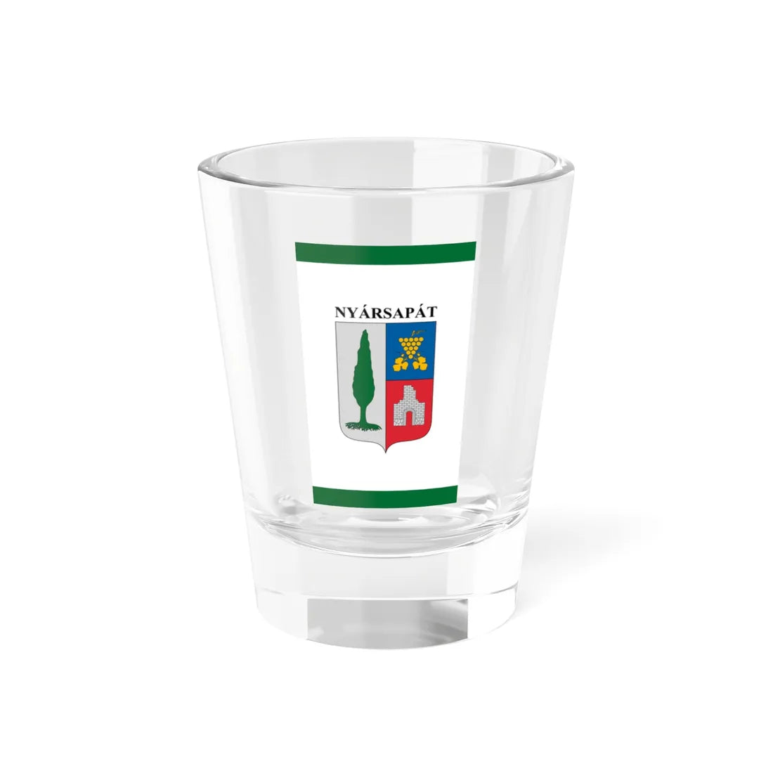 Flag of Nyarsapat (Hungary) Shot Glass 1.5oz 1.5oz - Go Mug Yourself