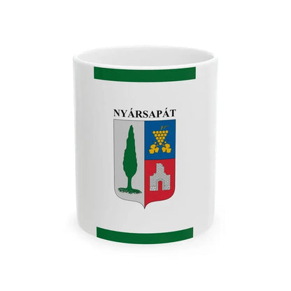 Flag of Nyarsapat (Hungary) White Coffee Mug 11oz - Go Mug Yourself
