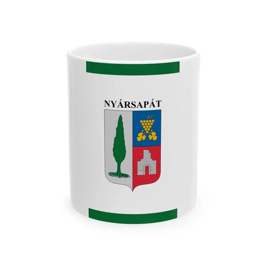 Flag of Nyarsapat (Hungary) White Coffee Mug 11oz - Go Mug Yourself