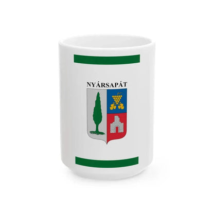 Flag of Nyarsapat (Hungary) White Coffee Mug 15oz - Go Mug Yourself