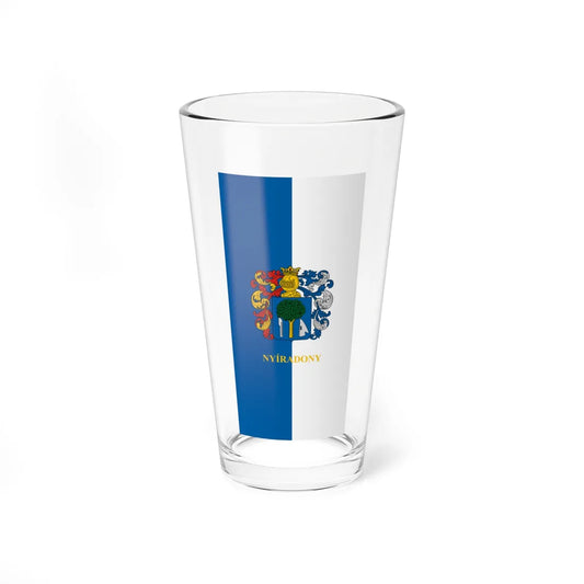 Flag of Nyiradony vertical (Hungary) Pint Glass 16oz 16oz - Go Mug Yourself