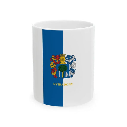 Flag of Nyiradony vertical (Hungary) White Coffee Mug 11oz - Go Mug Yourself