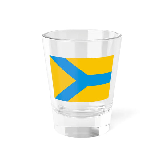 Flag of Nyzhnohirskyi rayon Crimea (Russia) Shot Glass 1.5oz 1.5oz - Go Mug Yourself