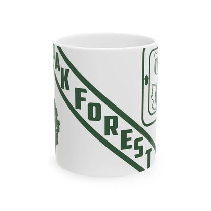 Flag of Oak Forest Illinois (United States) White Coffee Mug 11oz - Go Mug Yourself
