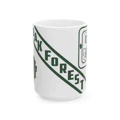 Flag of Oak Forest Illinois (United States) White Coffee Mug 15oz - Go Mug Yourself