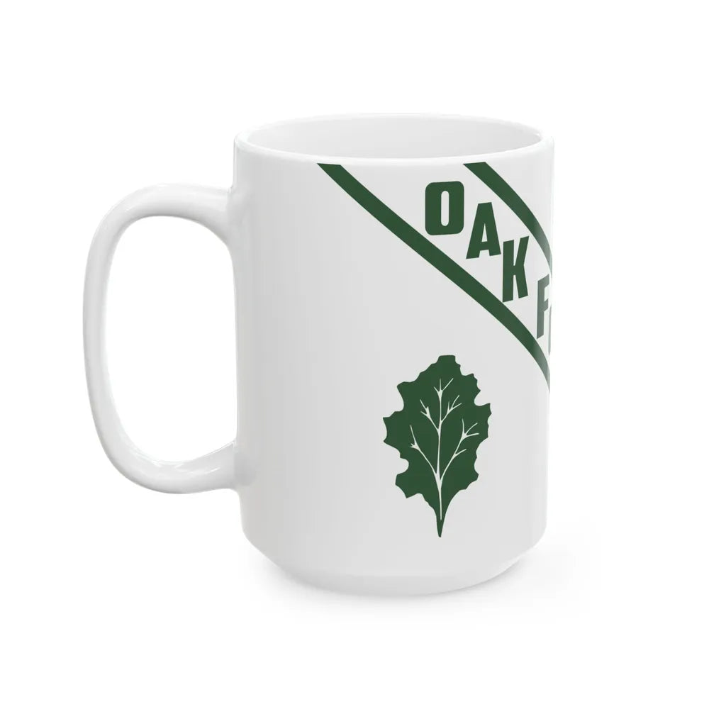 Flag of Oak Forest Illinois (United States) White Coffee Mug - Go Mug Yourself