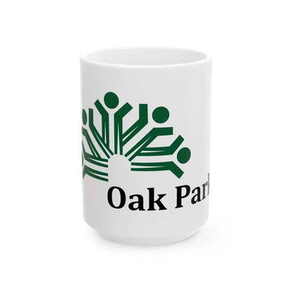 Flag of Oak Park Illinois (United States) White Coffee Mug 15oz - Go Mug Yourself
