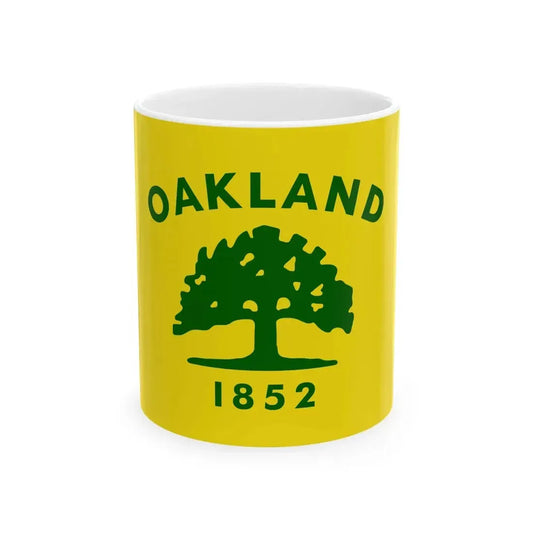 Flag of Oakland California (United States) White Coffee Mug 11oz - Go Mug Yourself