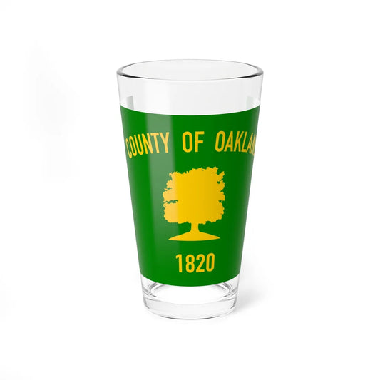 Flag of Oakland County Michigan (United States) Pint Glass 16oz 16oz - Go Mug Yourself