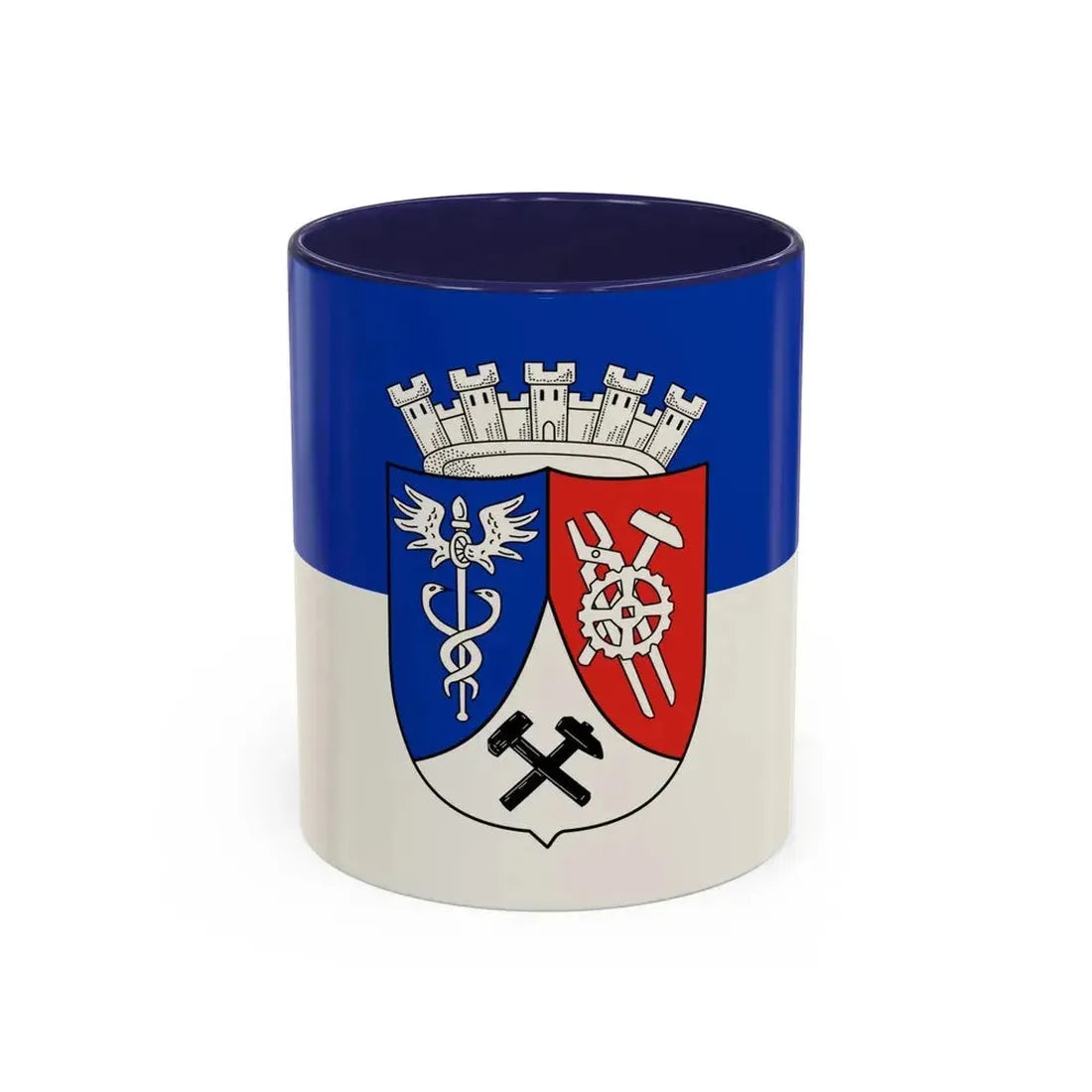 Flag of Oberhausen Germany - Accent Coffee Mug 11oz Navy - Go Mug Yourself
