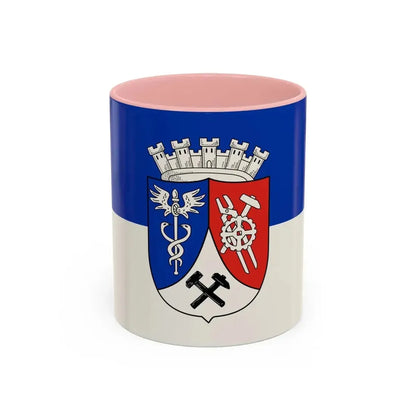 Flag of Oberhausen Germany - Accent Coffee Mug 11oz Pink - Go Mug Yourself