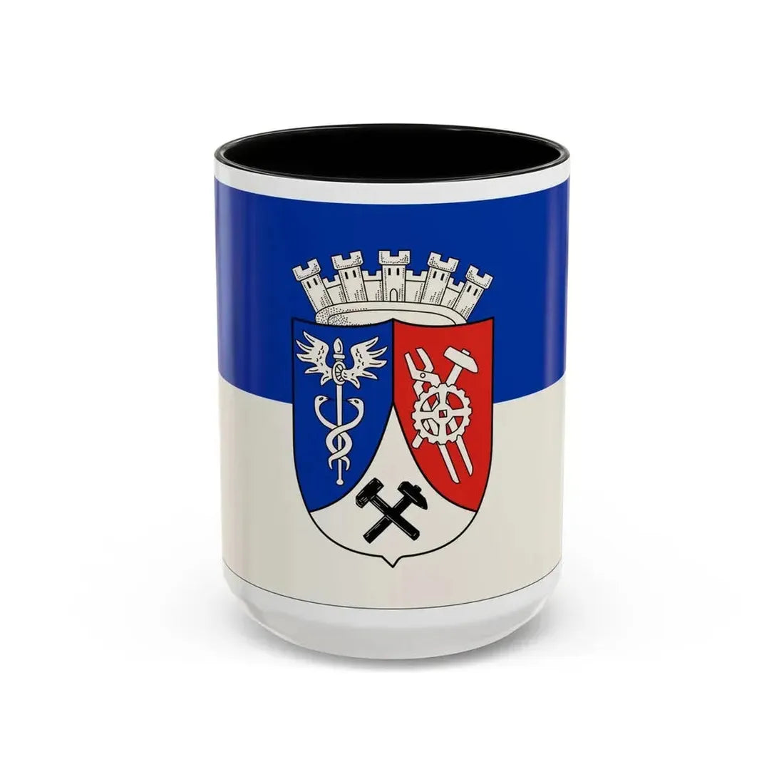 Flag of Oberhausen Germany - Accent Coffee Mug 15oz Black - Go Mug Yourself