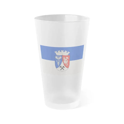 Flag of Oberhausen Germany - Frosted Pint Glass 16oz 16oz Frosted - Go Mug Yourself