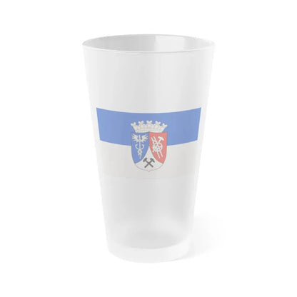 Flag of Oberhausen Germany - Frosted Pint Glass 16oz 16oz Frosted - Go Mug Yourself