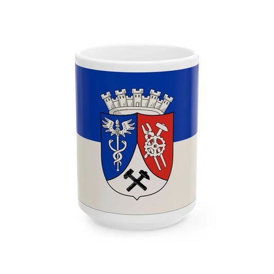 Flag of Oberhausen Germany - White Coffee Mug 15oz - Go Mug Yourself