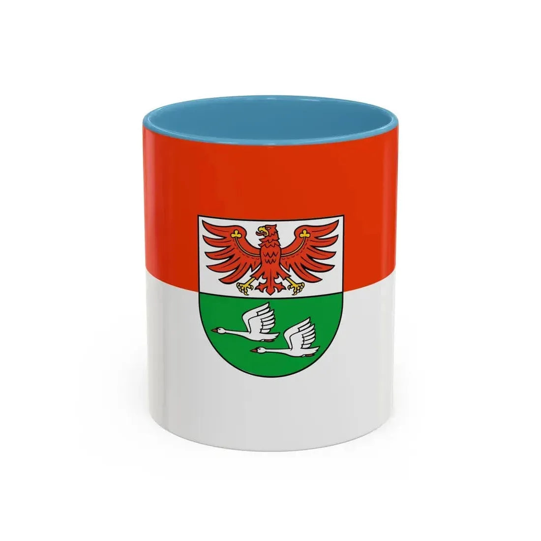 Flag of Oberhavel Germany - Accent Coffee Mug 11oz Light Blue - Go Mug Yourself