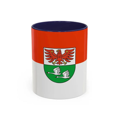 Flag of Oberhavel Germany - Accent Coffee Mug 11oz Navy - Go Mug Yourself