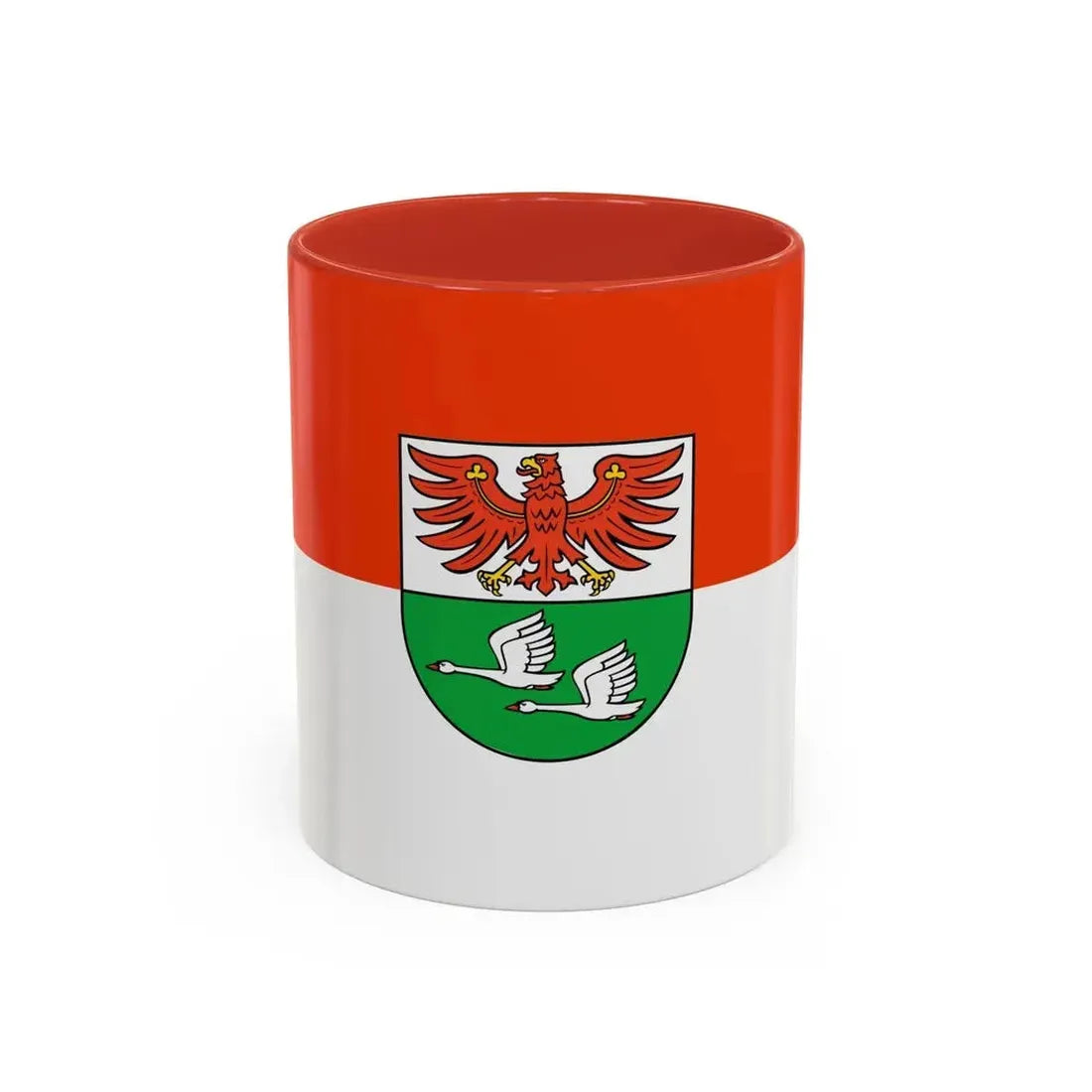 Flag of Oberhavel Germany - Accent Coffee Mug 11oz Red - Go Mug Yourself