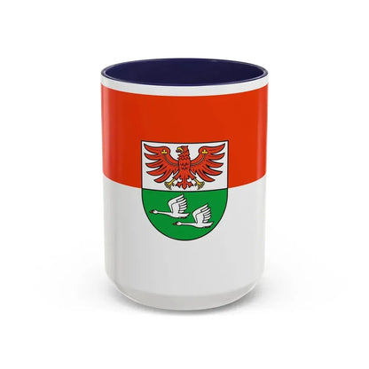 Flag of Oberhavel Germany - Accent Coffee Mug 15oz Navy - Go Mug Yourself