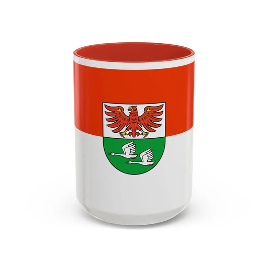 Flag of Oberhavel Germany - Accent Coffee Mug 15oz Red - Go Mug Yourself
