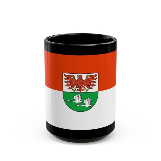 Flag of Oberhavel Germany - Black Coffee Mug 15oz - Go Mug Yourself