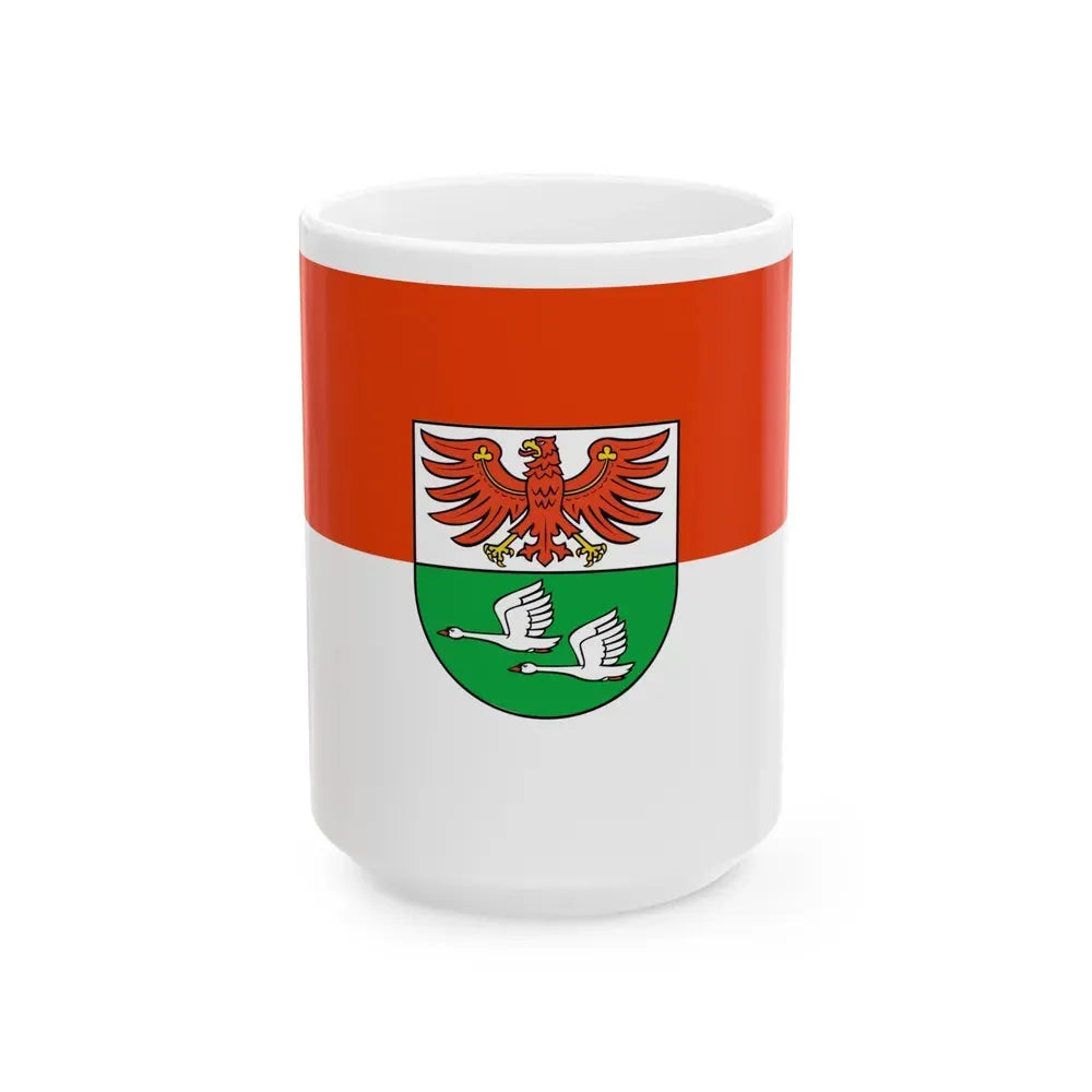 Flag of Oberhavel Germany - White Coffee Mug 15oz - Go Mug Yourself