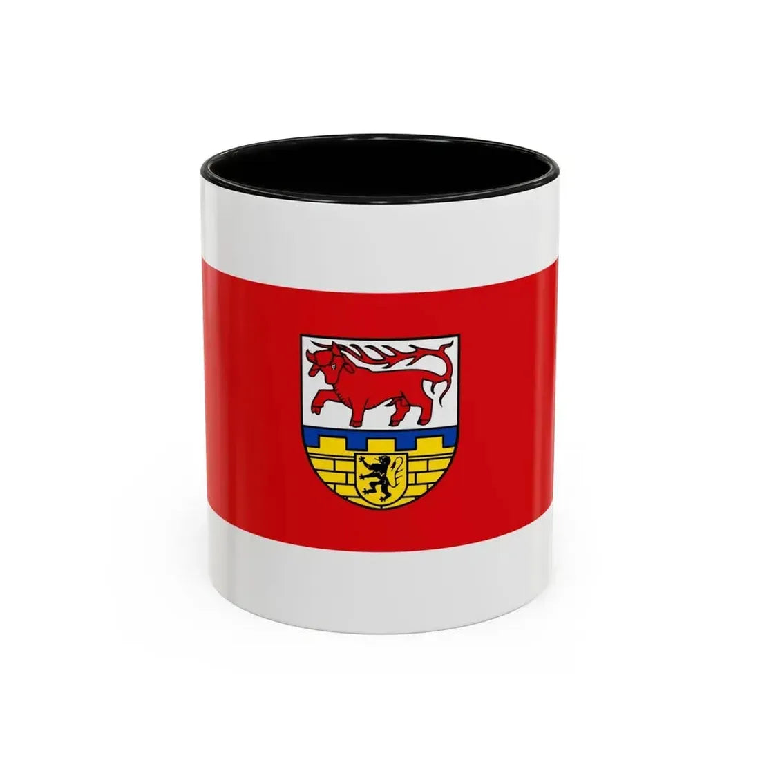 Flag of Oberspreewald Lausitz Germany - Accent Coffee Mug 11oz Black - Go Mug Yourself