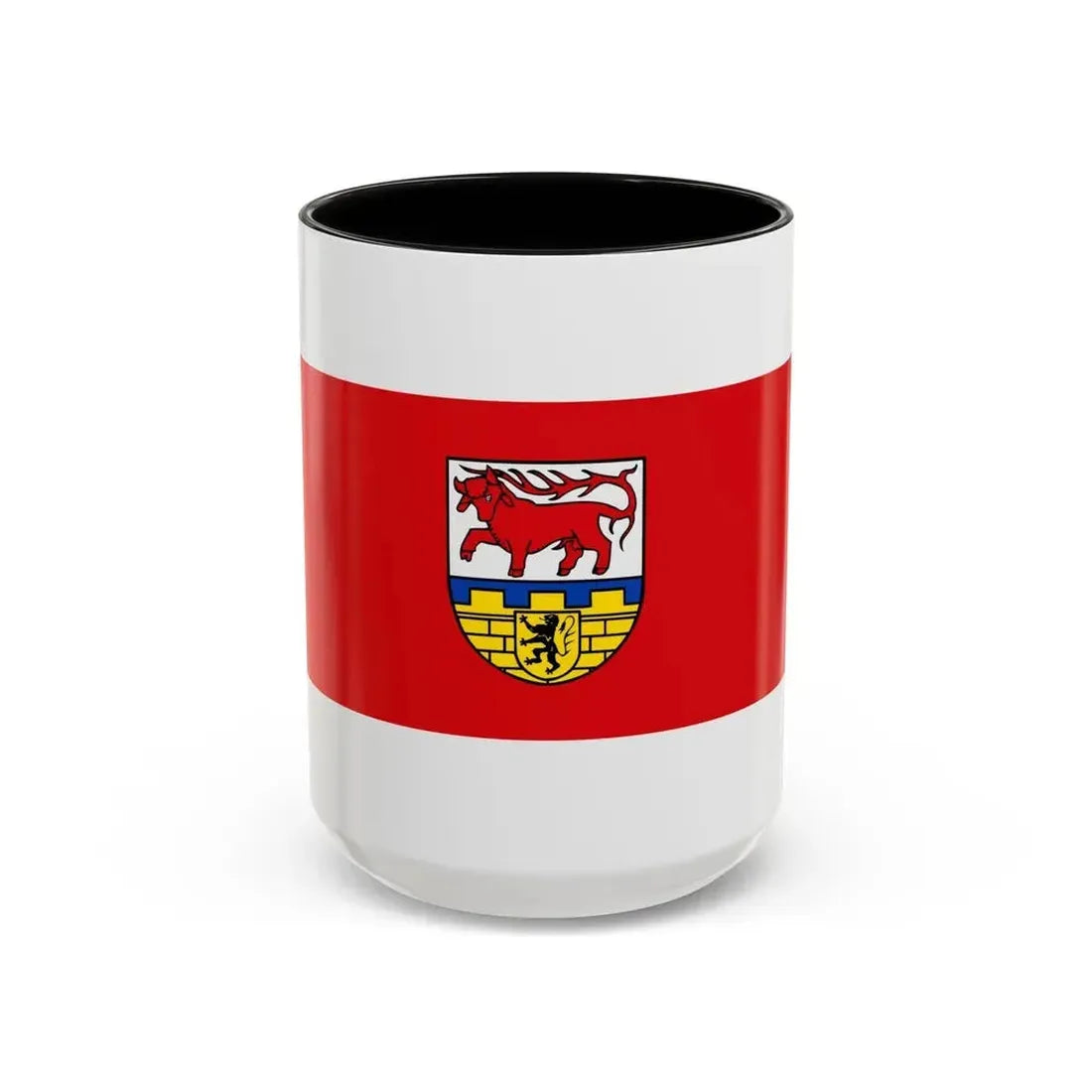 Flag of Oberspreewald Lausitz Germany - Accent Coffee Mug 15oz Black - Go Mug Yourself