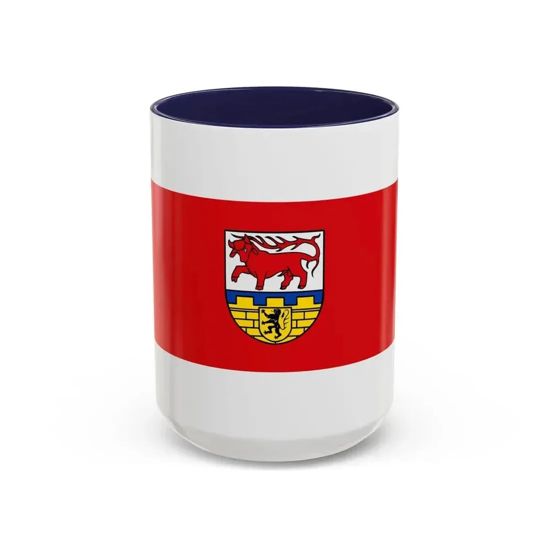 Flag of Oberspreewald Lausitz Germany - Accent Coffee Mug 15oz Navy - Go Mug Yourself