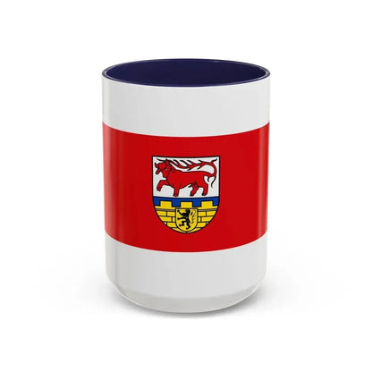 Flag of Oberspreewald Lausitz Germany - Accent Coffee Mug 15oz Navy - Go Mug Yourself