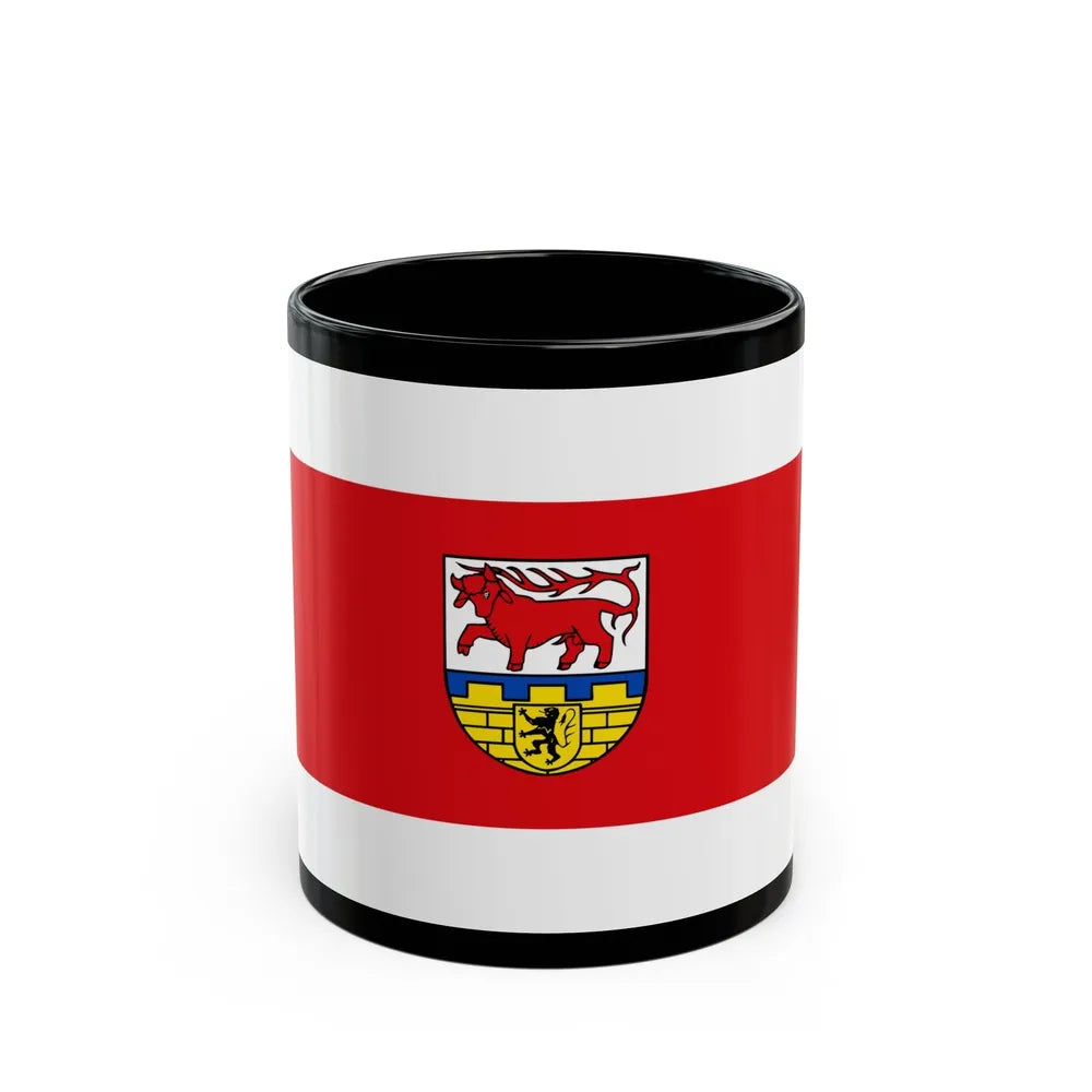 Flag of Oberspreewald Lausitz Germany - Black Coffee Mug-11oz-Go Mug Yourself