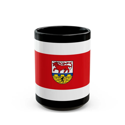 Flag of Oberspreewald Lausitz Germany - Black Coffee Mug-15oz-Go Mug Yourself