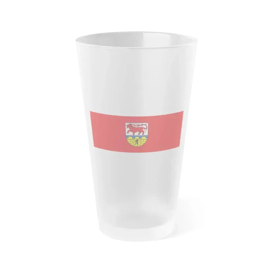 Flag of Oberspreewald Lausitz Germany - Frosted Pint Glass 16oz 16oz Frosted - Go Mug Yourself