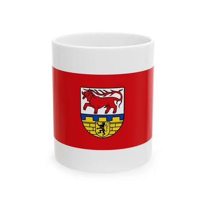 Flag of Oberspreewald Lausitz Germany - White Coffee Mug-11oz-Go Mug Yourself