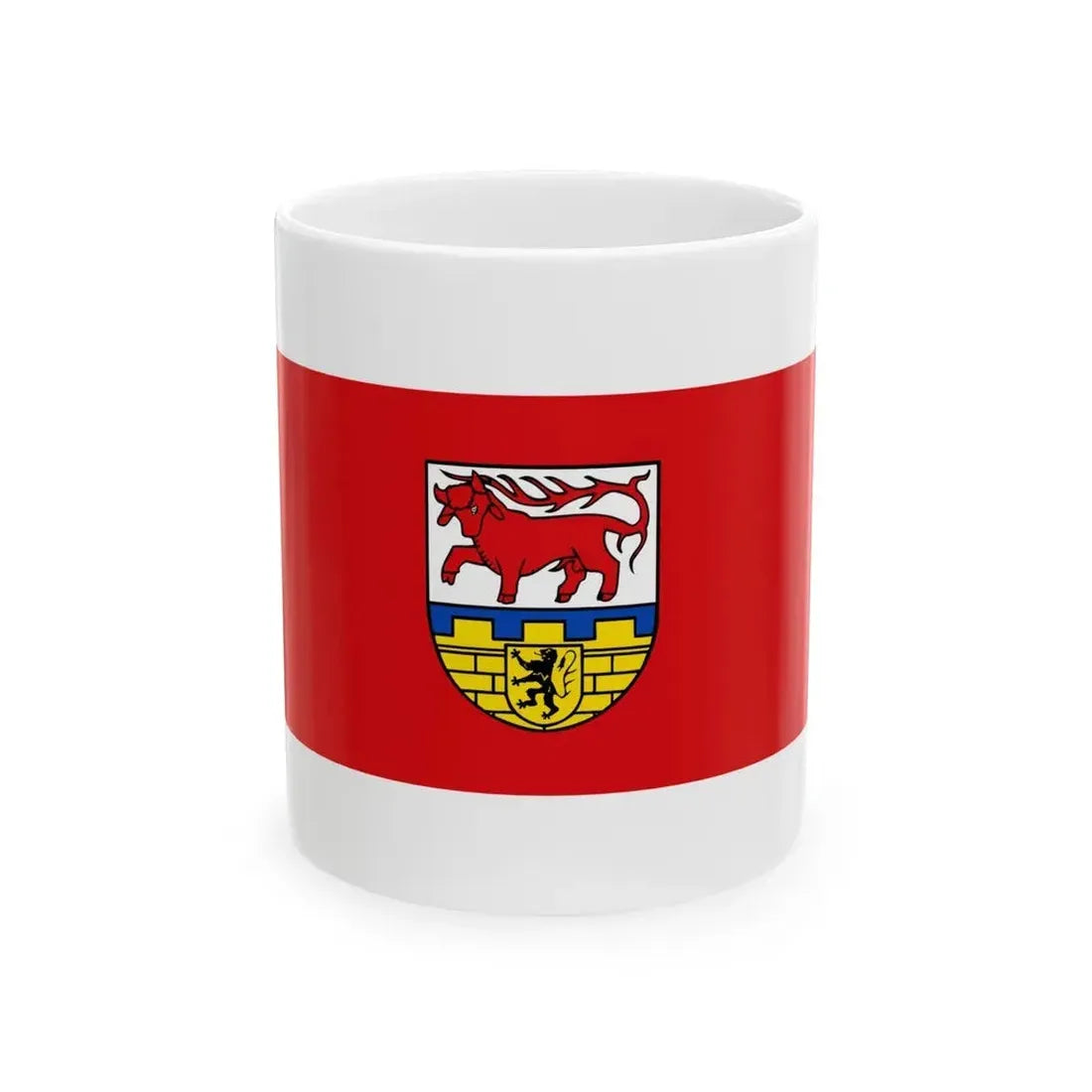 Flag of Oberspreewald Lausitz Germany - White Coffee Mug - Go Mug Yourself
