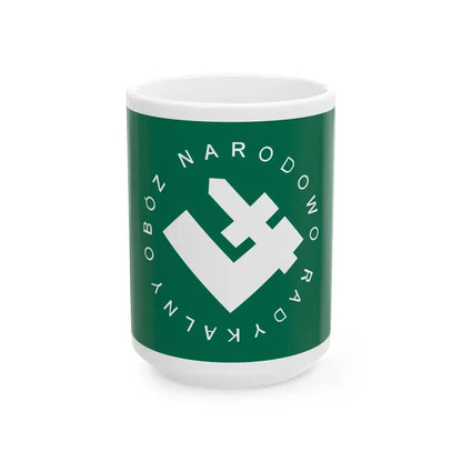 Flag of Oboz Narodowo Radykalny Alternative (Poland) White Coffee Mug 15oz - Go Mug Yourself