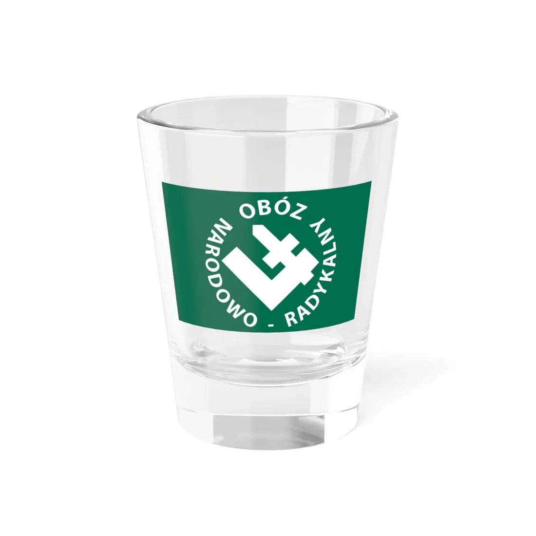 Flag of Oboz Narodowo Radykalny (Poland) Shot Glass 1.5oz 1.5oz - Go Mug Yourself