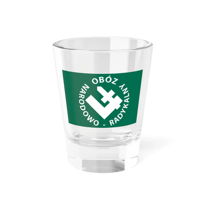 Flag of Oboz Narodowo Radykalny (Poland) Shot Glass 1.5oz 1.5oz - Go Mug Yourself