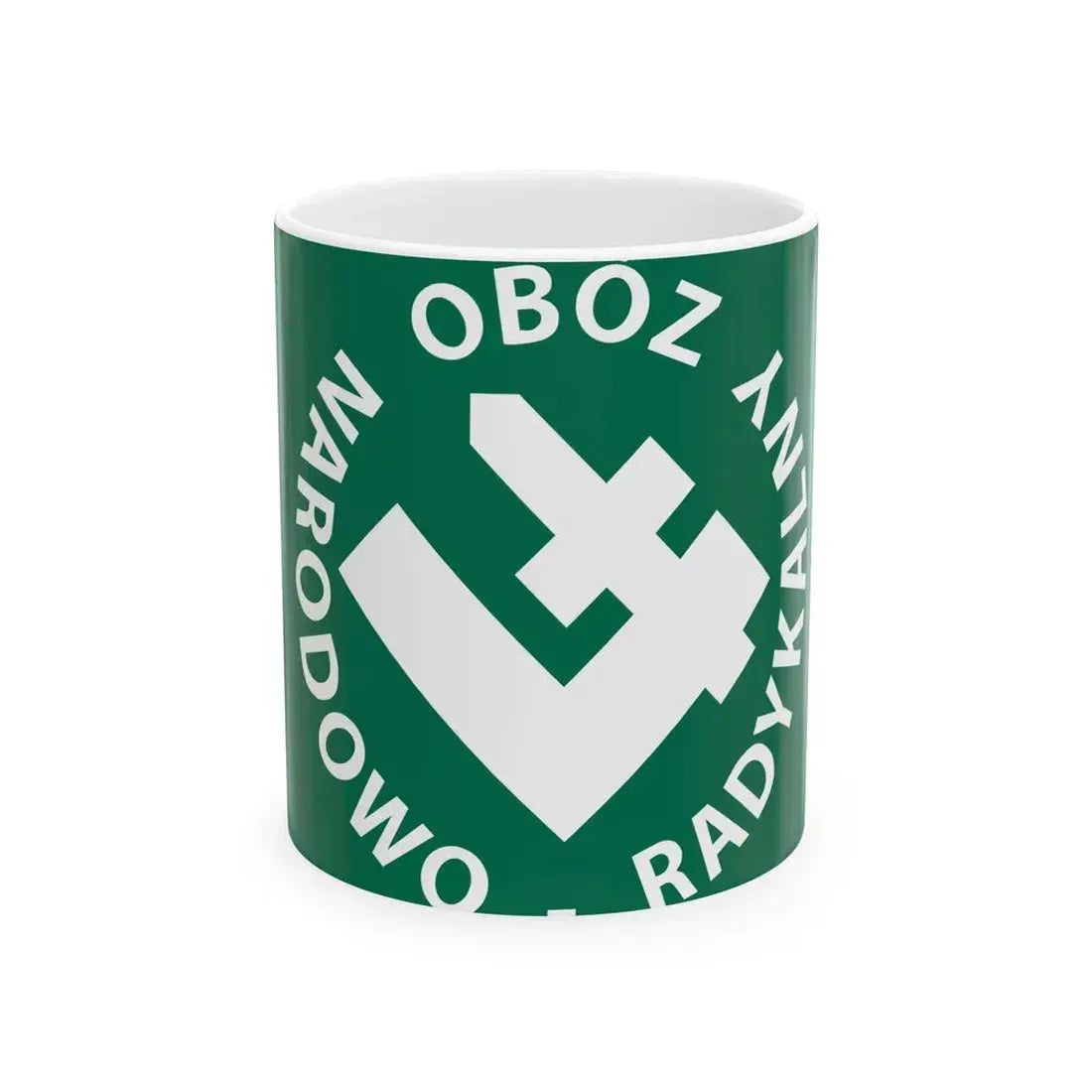 Flag of Oboz Narodowo Radykalny (Poland) White Coffee Mug 11oz - Go Mug Yourself