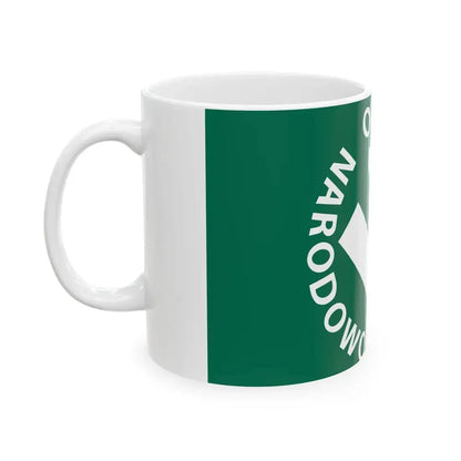 Flag of Oboz Narodowo Radykalny (Poland) White Coffee Mug - Go Mug Yourself