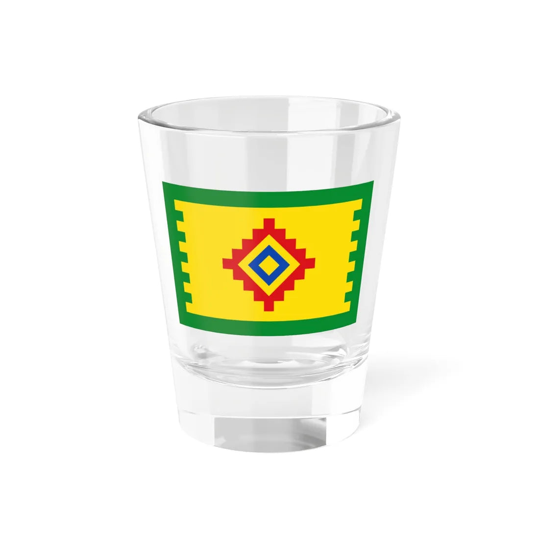 Flag of Obukhovo Moscow oblast (Russia) Shot Glass 1.5oz 1.5oz - Go Mug Yourself