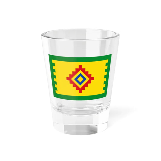 Flag of Obukhovo Moscow oblast (Russia) Shot Glass 1.5oz 1.5oz - Go Mug Yourself