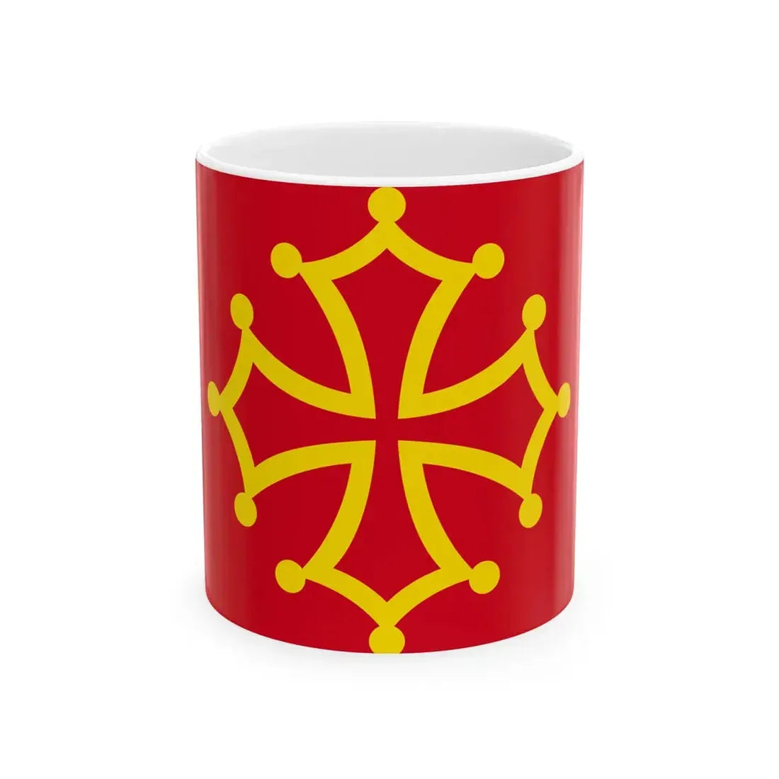 Flag of Occitania (France) White Coffee Mug 11oz - Go Mug Yourself