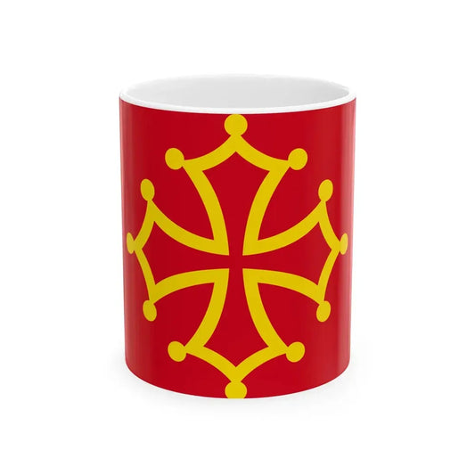 Flag of Occitania (France) White Coffee Mug 11oz - Go Mug Yourself