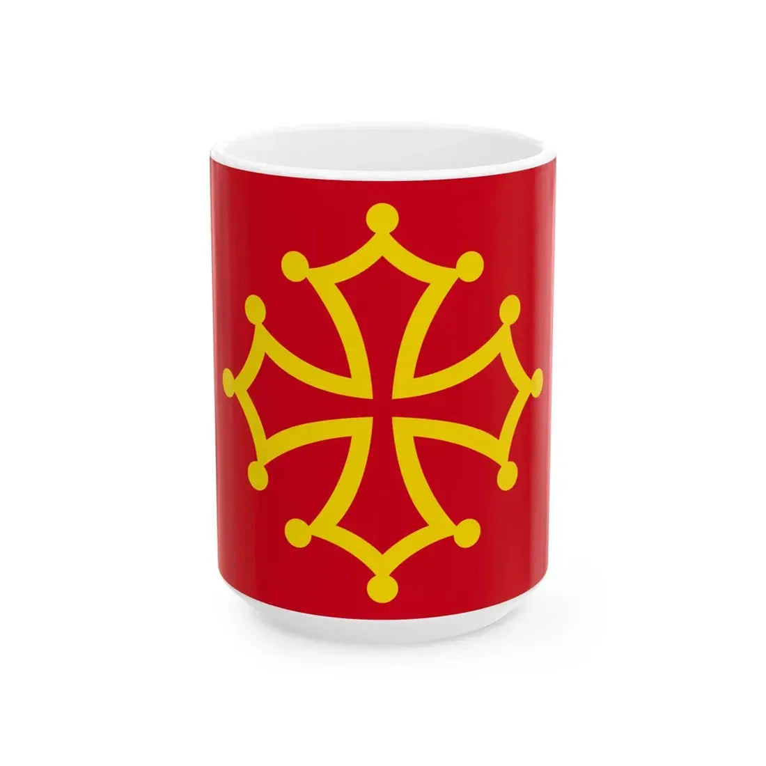 Flag of Occitania (France) White Coffee Mug 15oz - Go Mug Yourself
