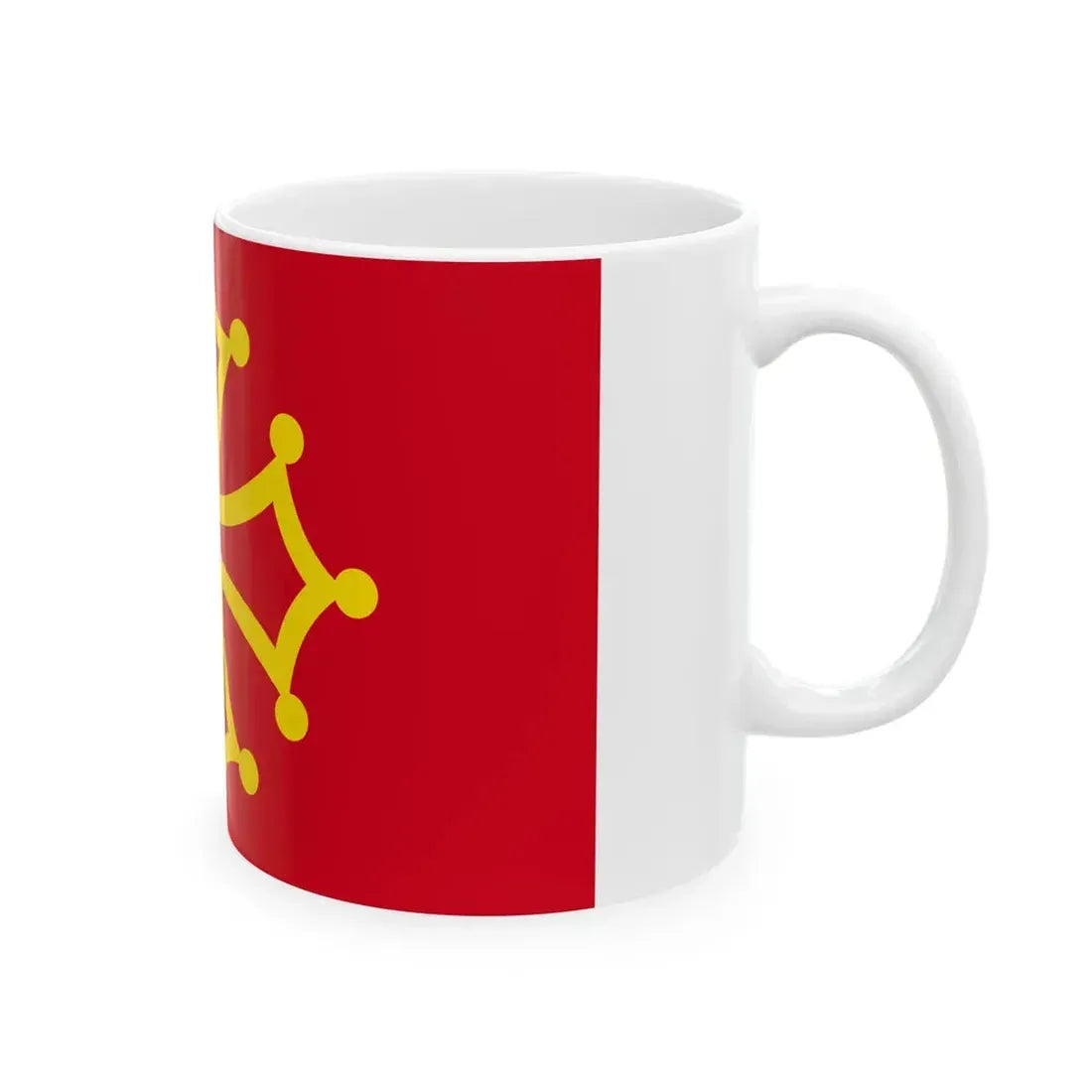 Flag of Occitania (France) White Coffee Mug - Go Mug Yourself
