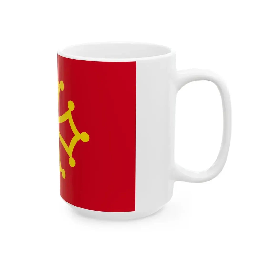 Flag of Occitania (France) White Coffee Mug - Go Mug Yourself