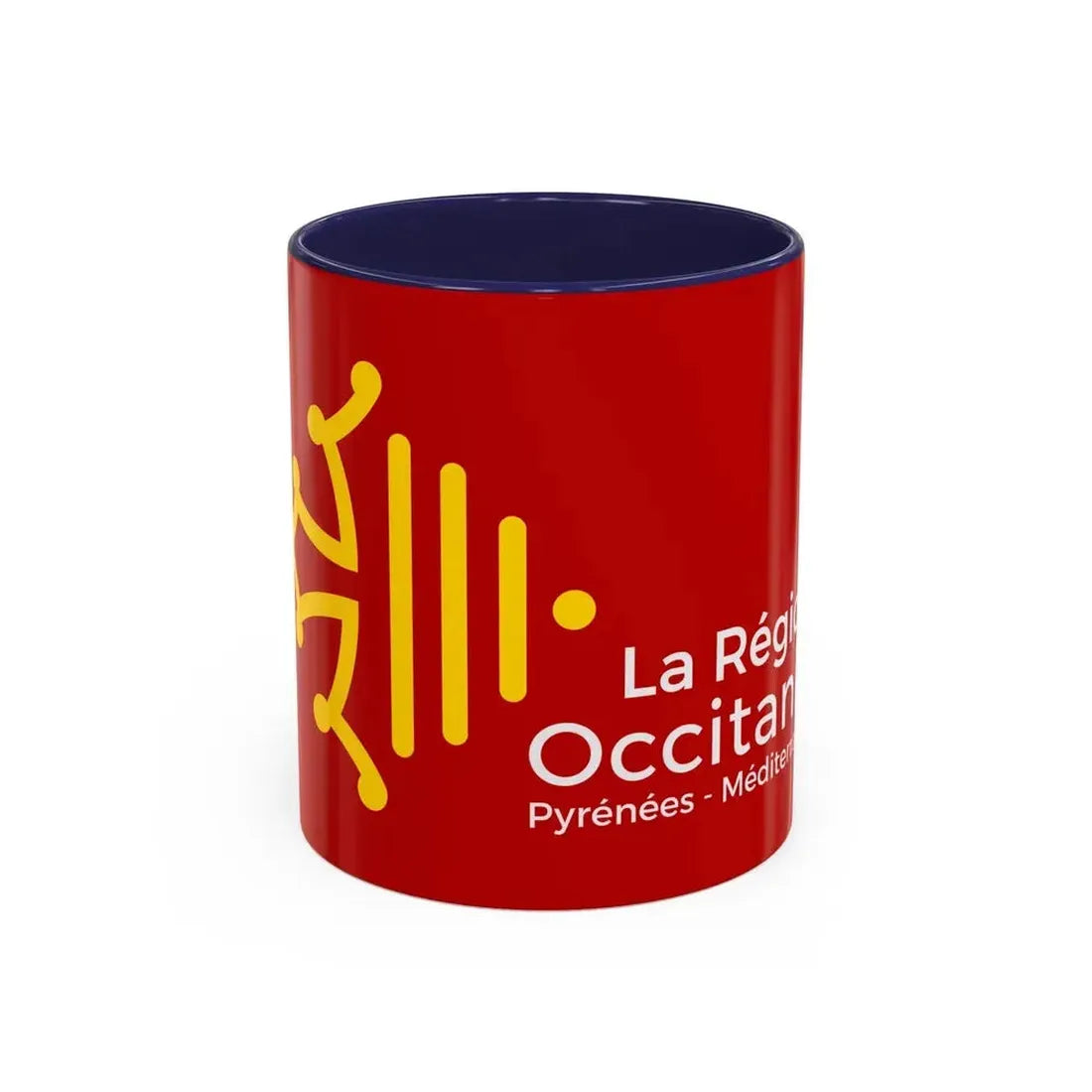 Flag of Occitanie France - Accent Coffee Mug 11oz Navy - Go Mug Yourself